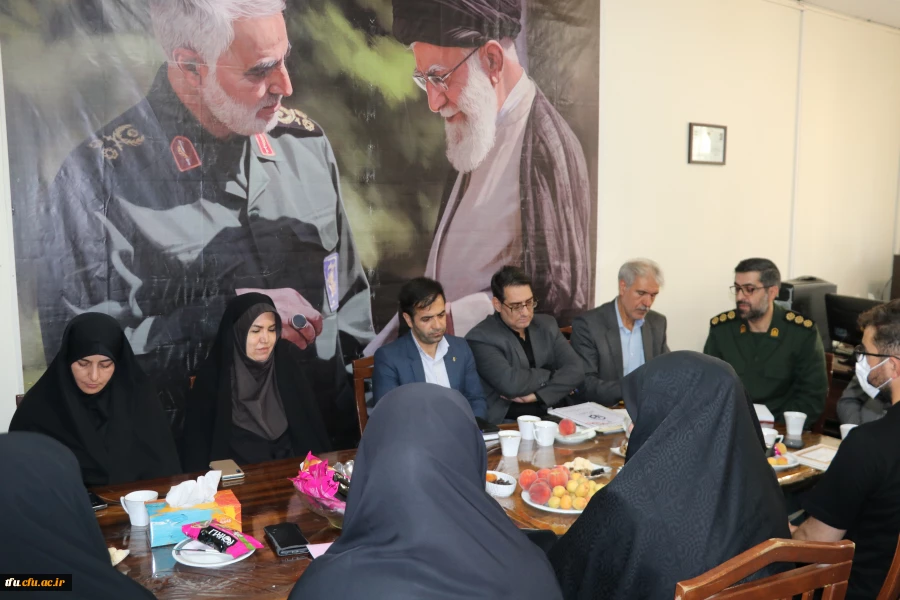 جلسه ارزیابی فرمانده شورای حوزه شهید عبدالهی از پایگاه مقاومت شهدای گمنام دانشگاه فرهنگیان 9