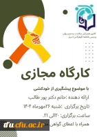 برگزاری کارگاه مجازی پیشگیری از خودکشی 2